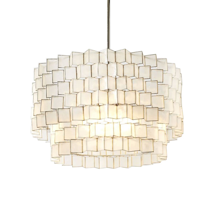 Capiz Zigzag Chandelier