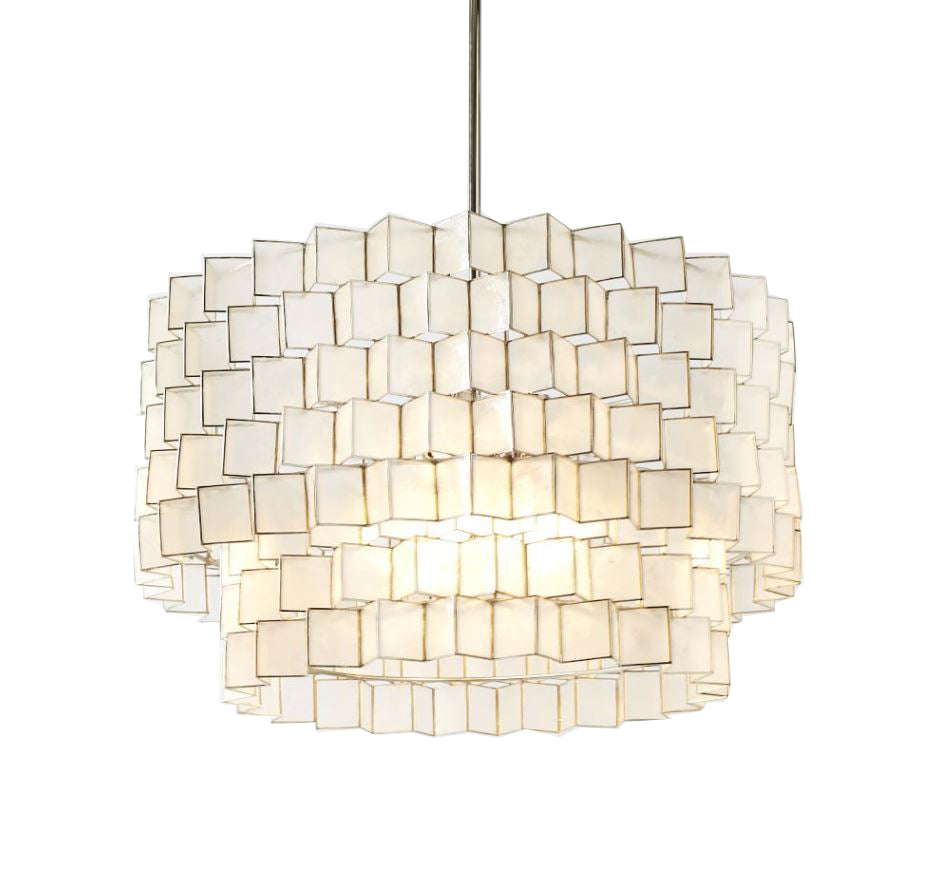 Capiz Zigzag Chandelier
