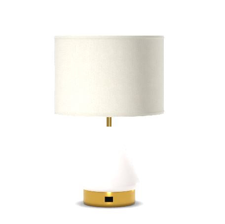Metalized Glass Usb Table Lamp