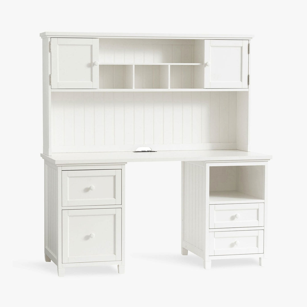 Beadboard Smart Storage Hutch Desk