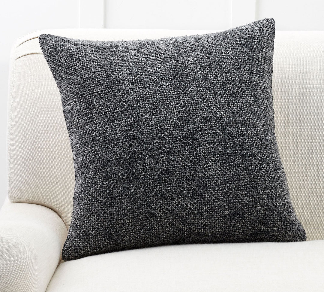 Faye Linen Textured Pillow COVER ONLY CHARCOAL