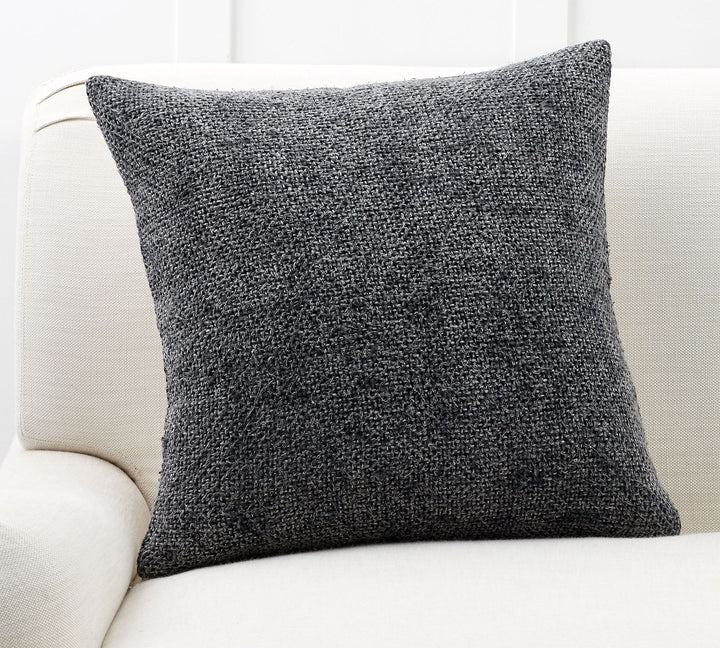 Faye Linen Textured Pillow COVER ONLY CHARCOAL