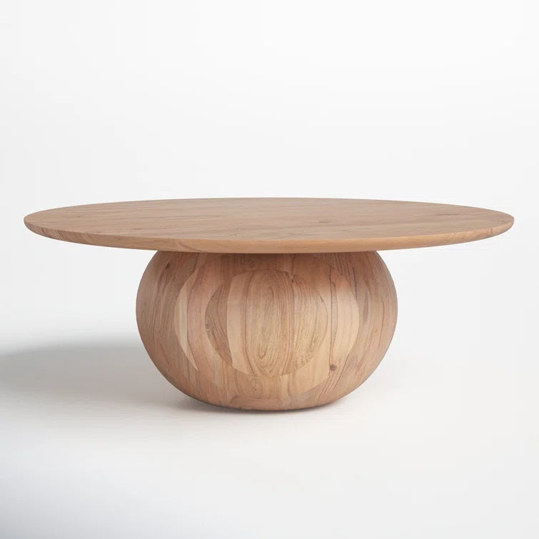 Gabribella Solid Wood Pedestal Coffee Table