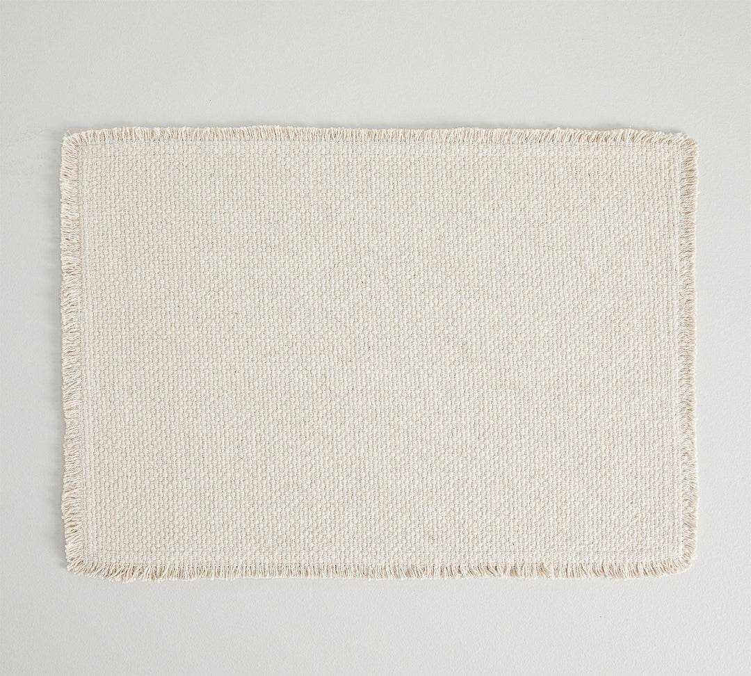 Mason Handwoven Cotton Fringe Placemats - Set of 4