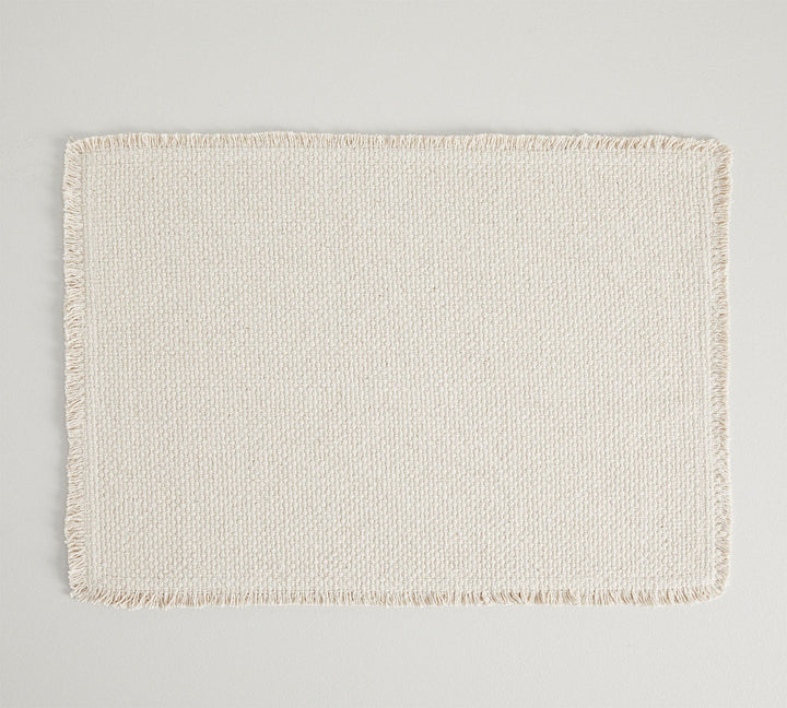 Mason Handwoven Cotton Fringe Placemats - Set of 4
