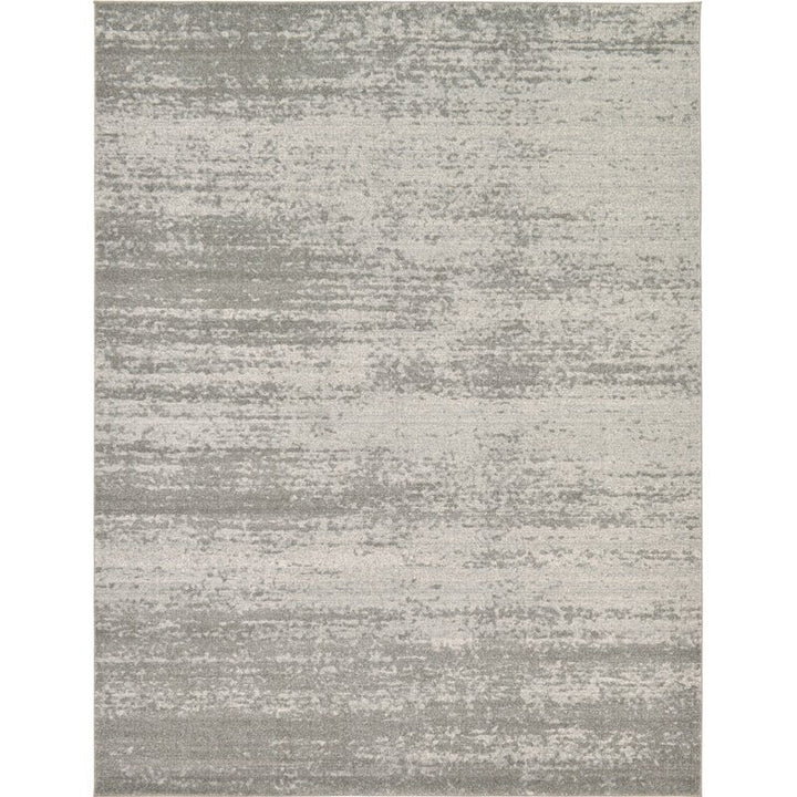 Croslin Abstract Light Gray Area Rug-9'x12'