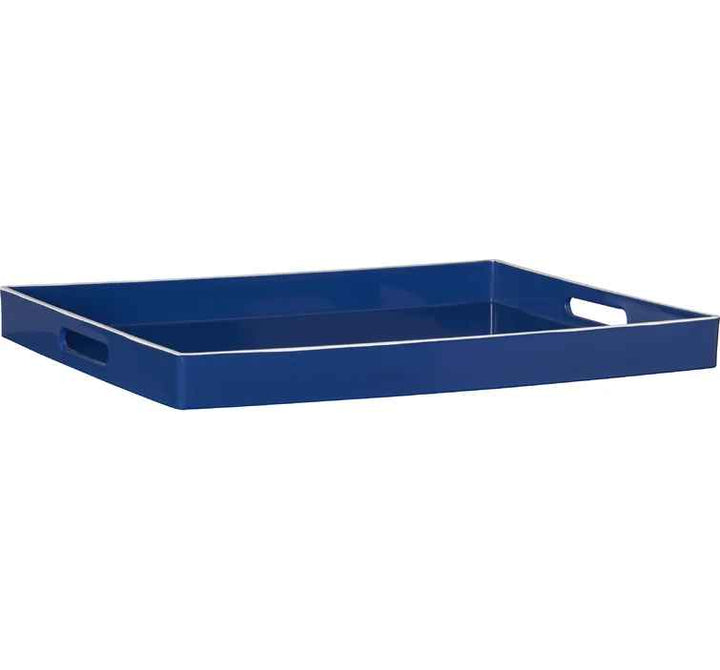 Blue White Ottoman Coffee Table Tray