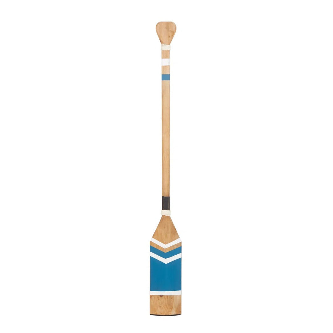 Wood Novelty Canoe Oar Paddle Blue Wall Decor