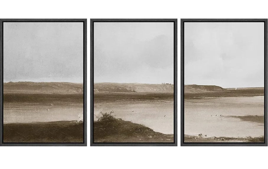 Pastel Minimal Calm Oceanside Canvas Art