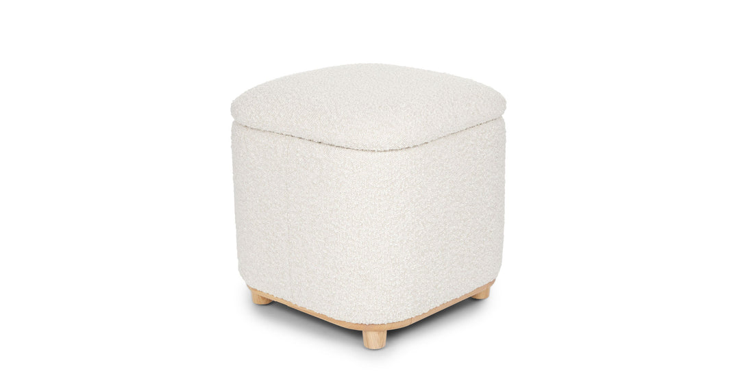 Maribo Ivory Boucle Storage Ottoman