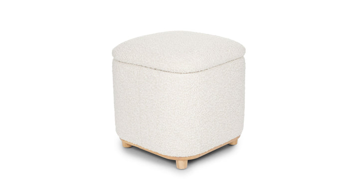 Maribo Ivory Boucle Storage Ottoman