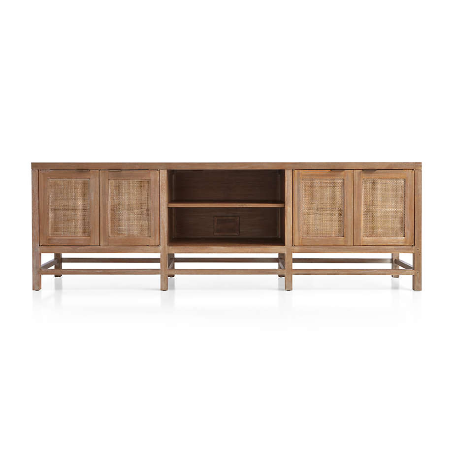 Blake Light Brown Teak and Rattan Media Console