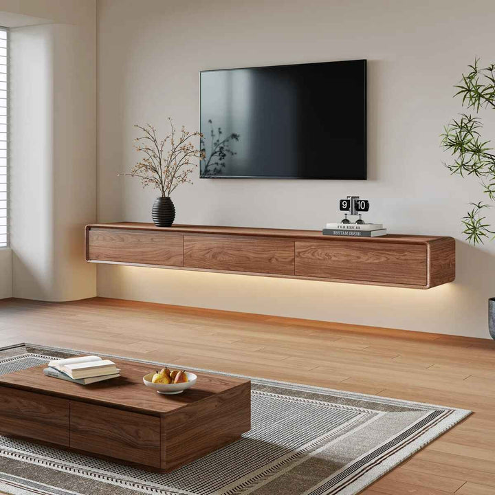 Modern Floating TV Stand Wall Mounted Media Console with Storage