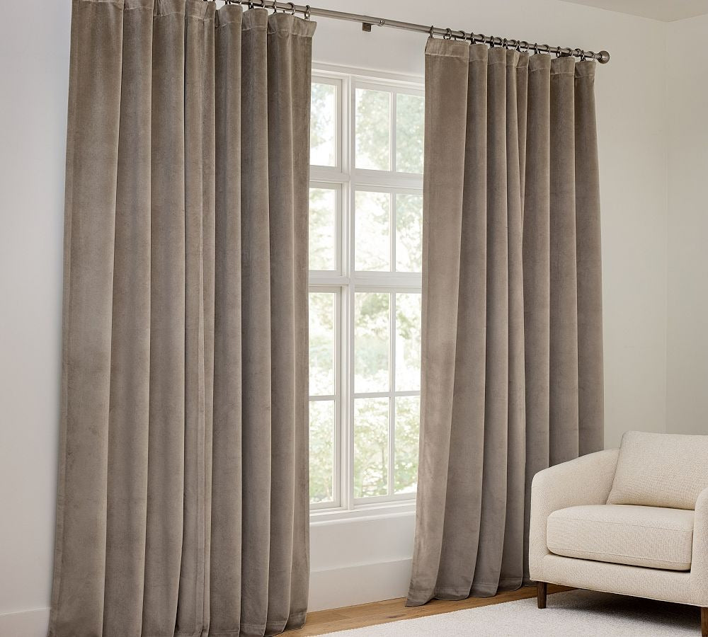 Velvet Twill Blackout Curtain-108"