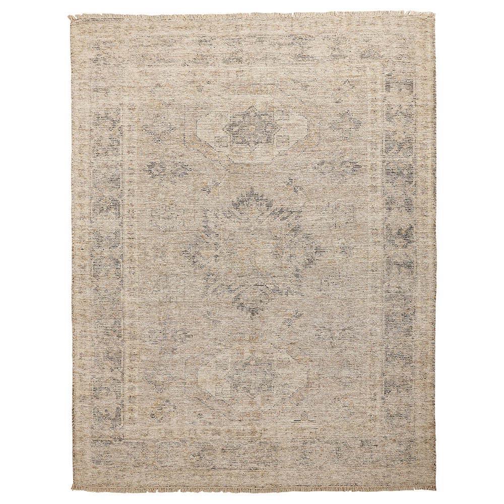 Lily Global Bazaar Brown Wool Geometric Patterned Rug 9'x12'
