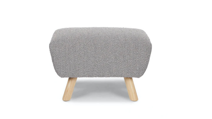 Gabriola Dover Gray Bouclé Ottoman