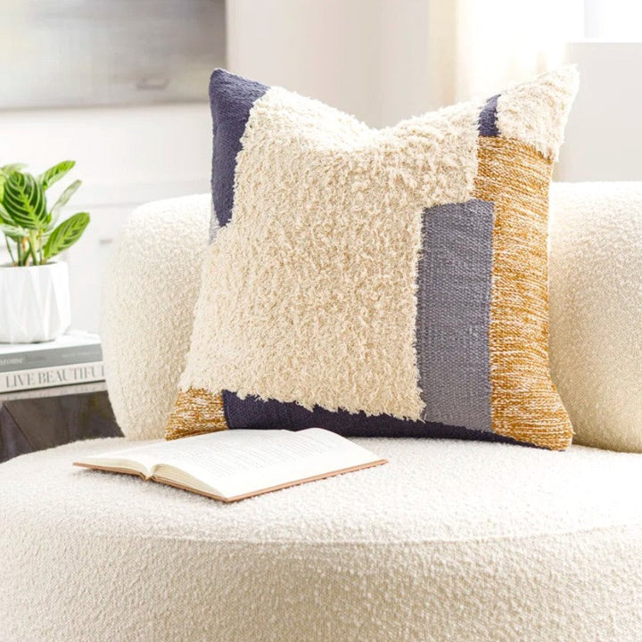 Iban Embroidered Cotton Throw Pillow