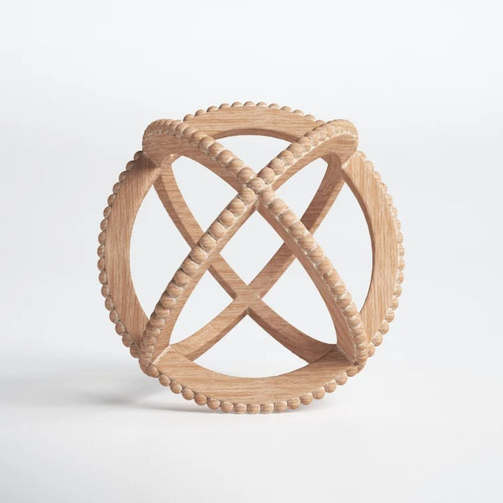 Delaney Decorative Ball Table Accent with Bead Trim