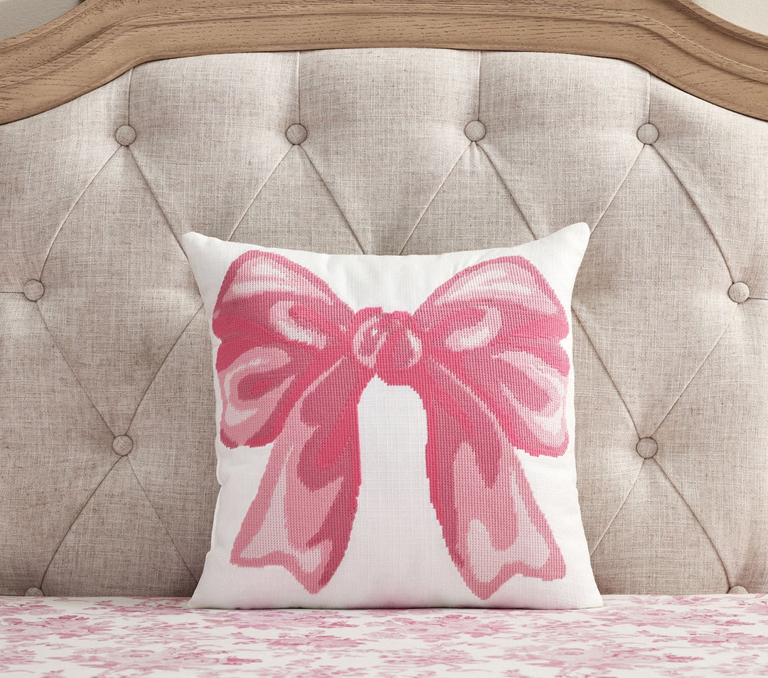 LoveShackFancy Needlepoint Bow Pillow