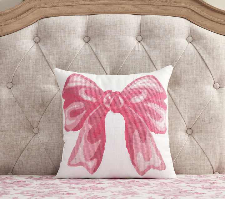 LoveShackFancy Needlepoint Bow Pillow