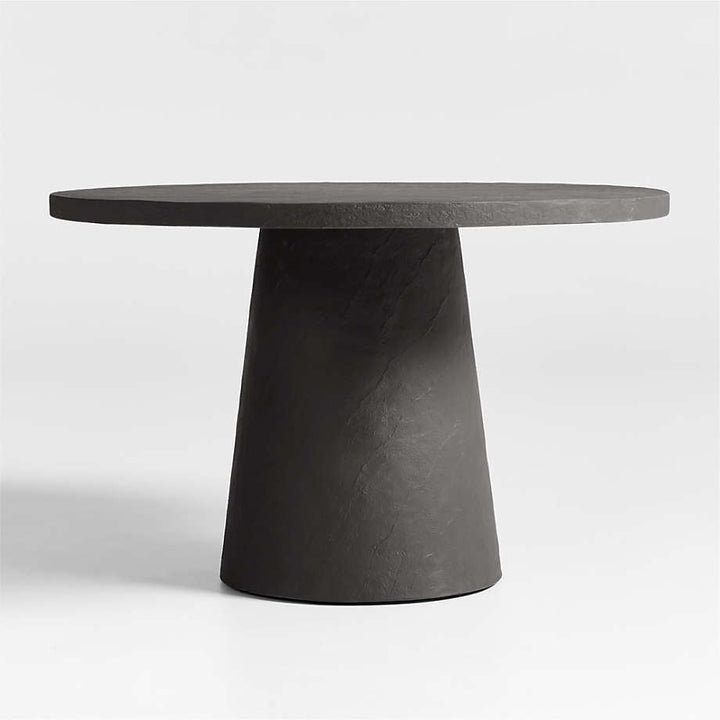Willy Charcoal Brown Pedestal Dining Table by Leanne Ford