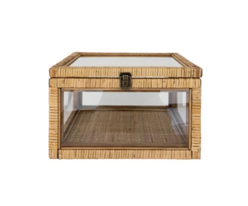 Rattan and Glass Box