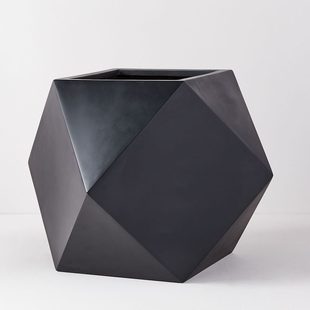 Faceted Modern Fiberstone Planters