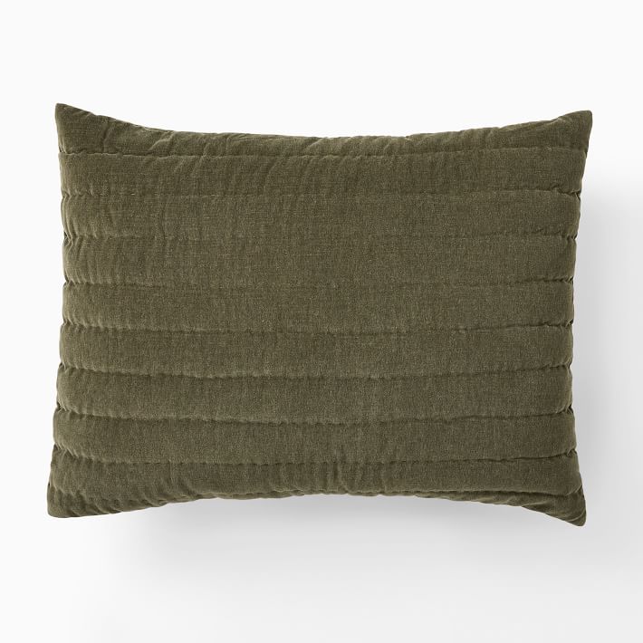 Cotton Velvet Pick Stitch Sham