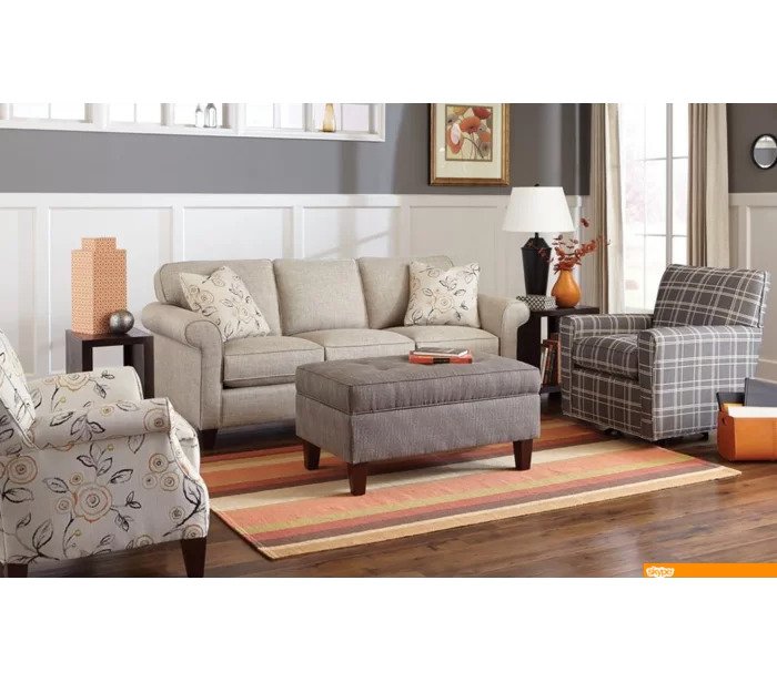 Affordable Fun Rolled Arm Sofa