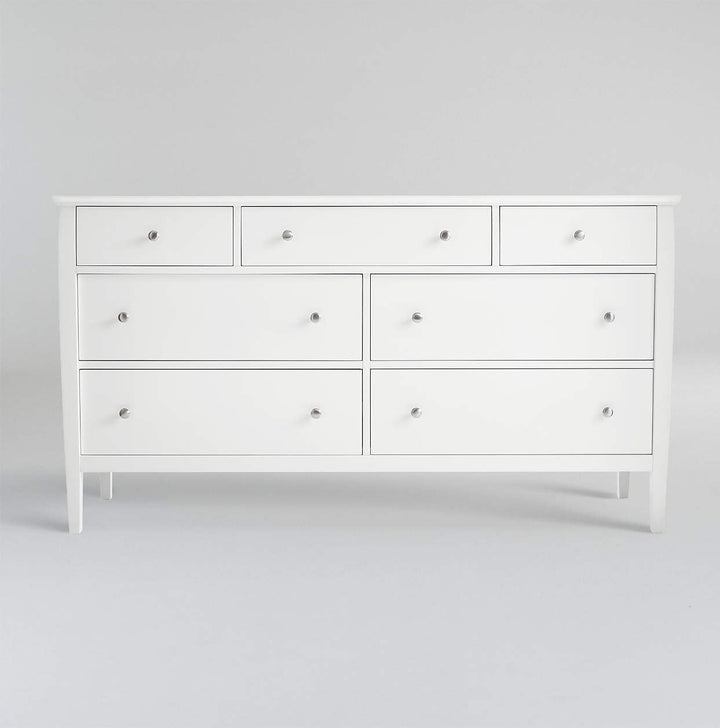 Mason White 7 Drawer Dresser