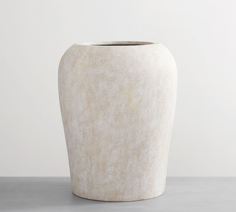Artisan Hand Painted Earthenware Planter Tall