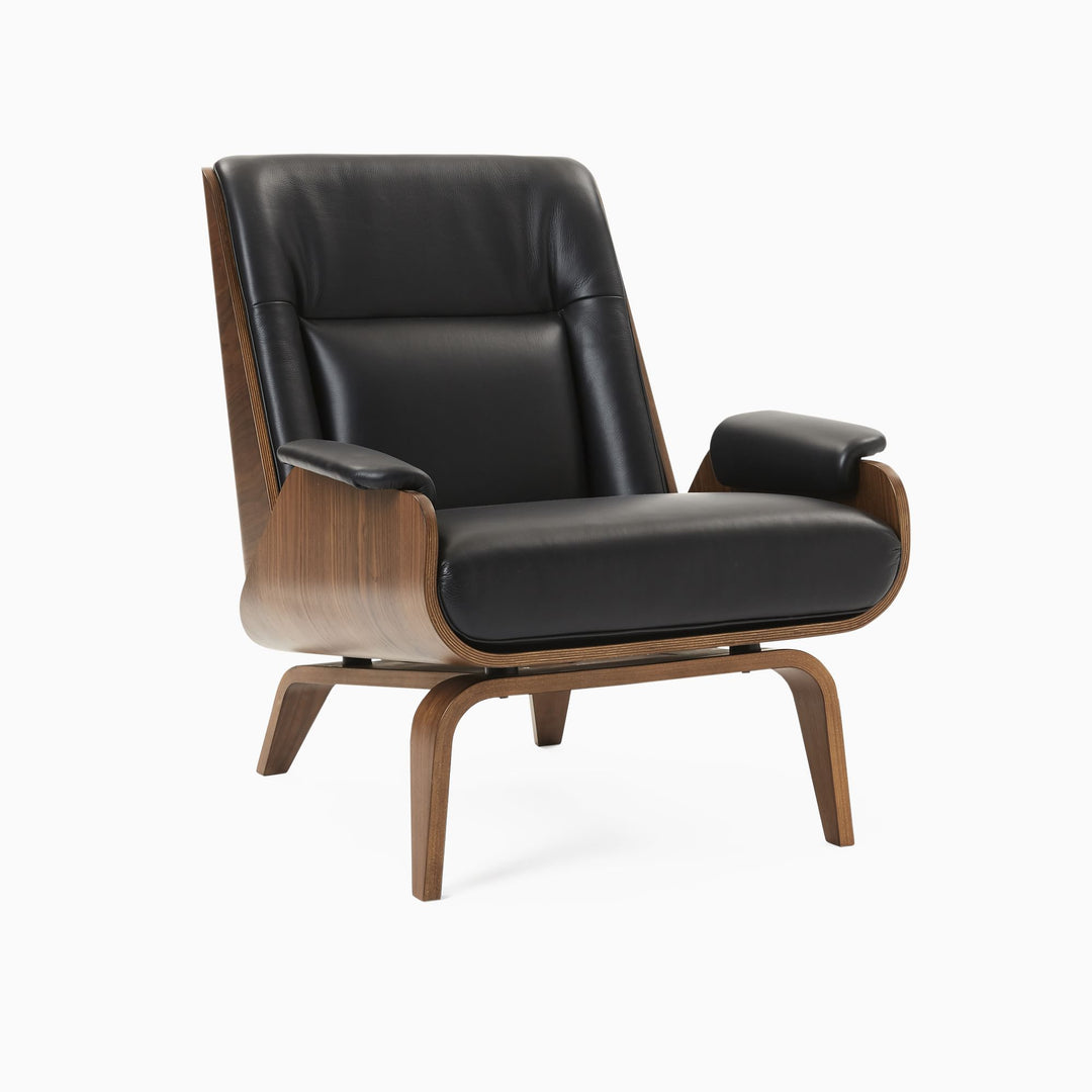 Paulo Bent Ply Leather Chair