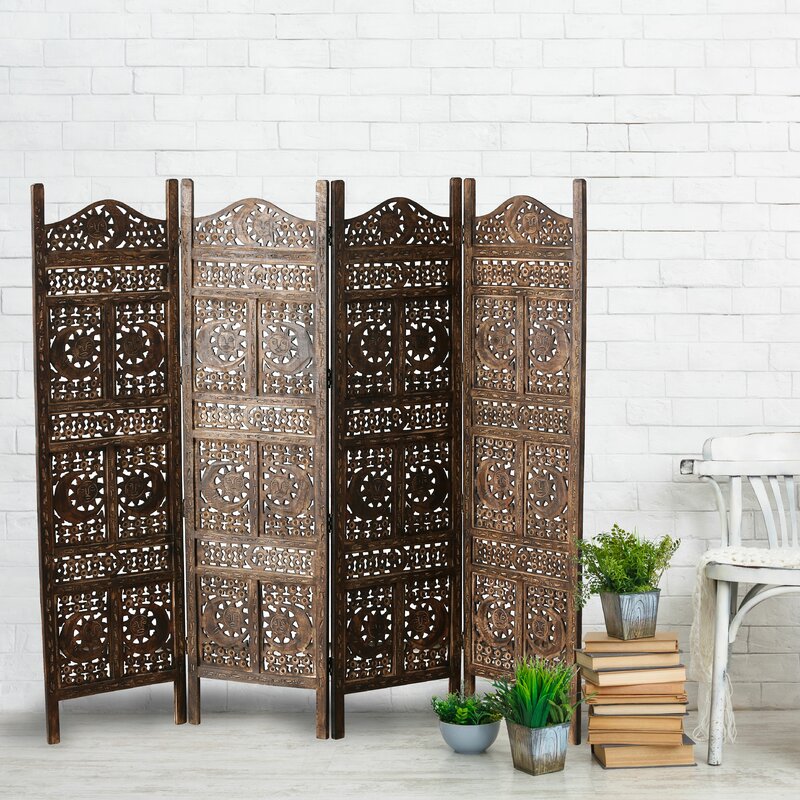 Hubertine Panel Solid Wood Folding Room Divider