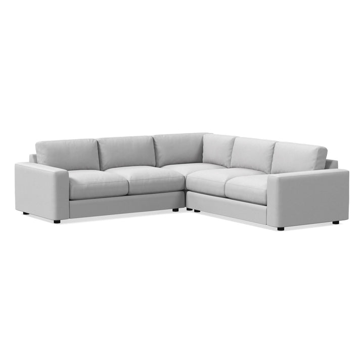 Urban 3 Piece L Shaped Sectional_Frost Gray
