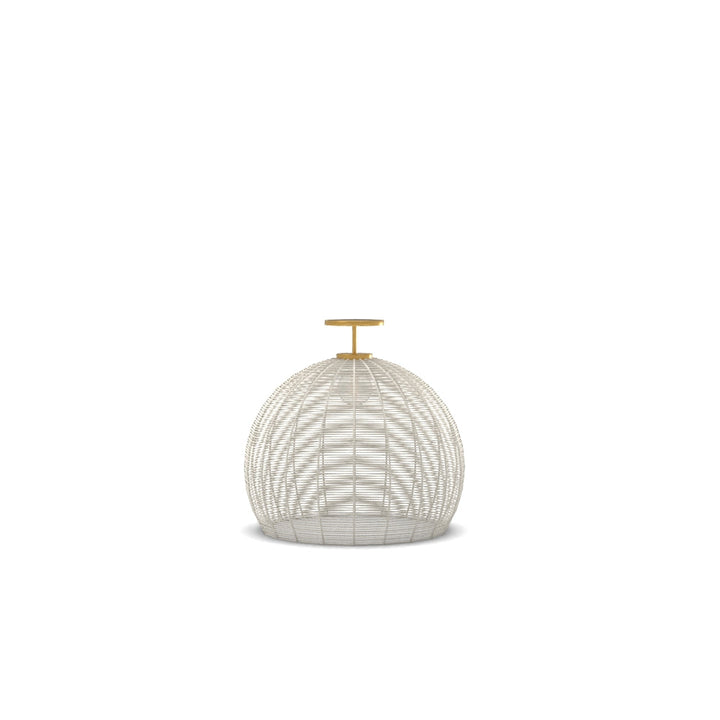 Ivory Woven Rope Flushmount