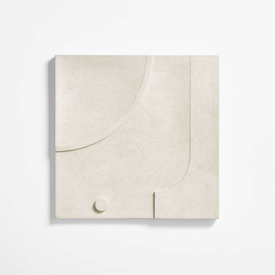 Taso 24 Hand Carved White Tile Wall Decor
