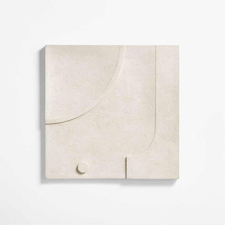 Taso 24 Hand Carved White Tile Wall Decor