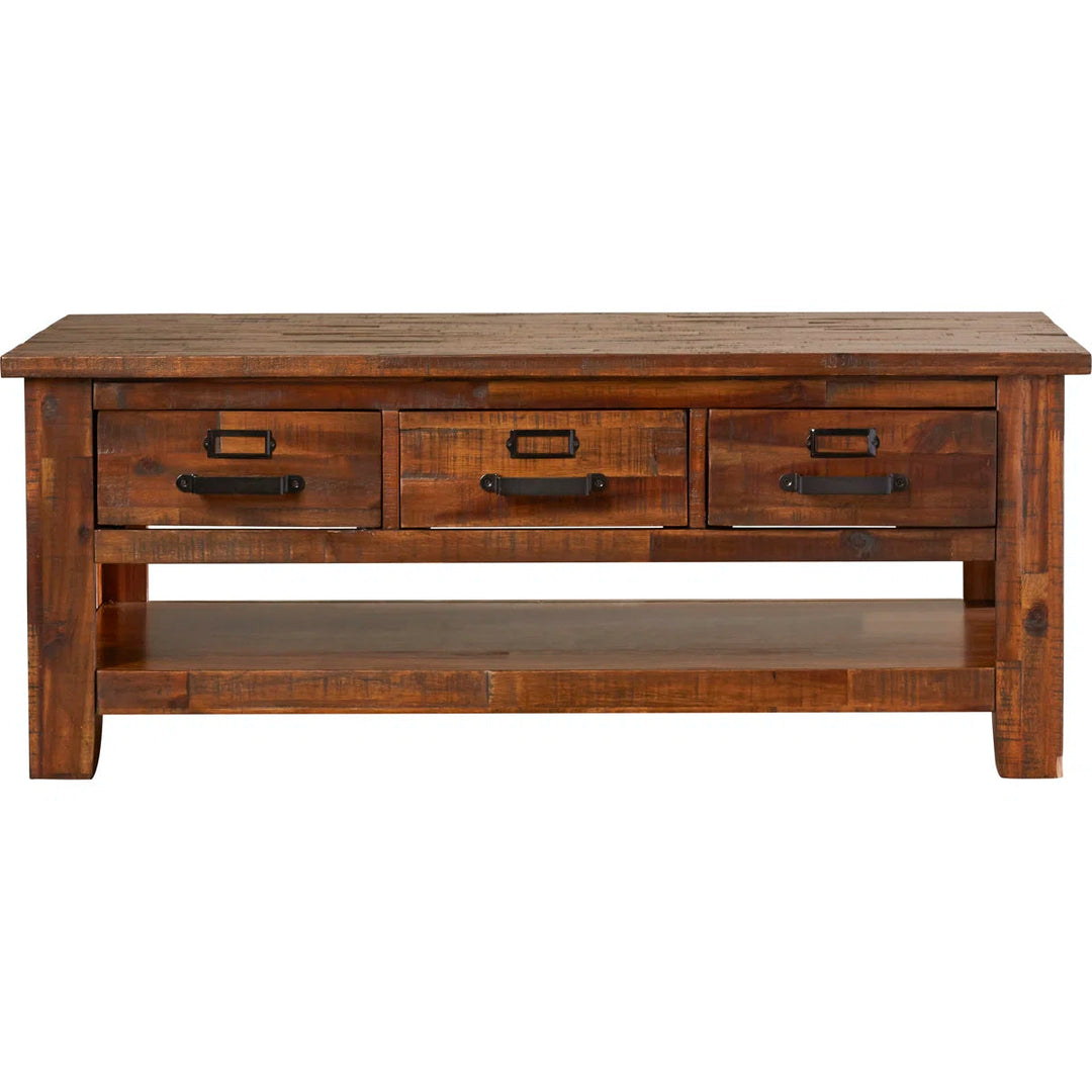Anchia Solid Wood Top Coffee Table