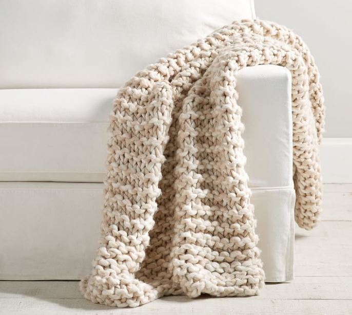 Chunky Handknit Throw