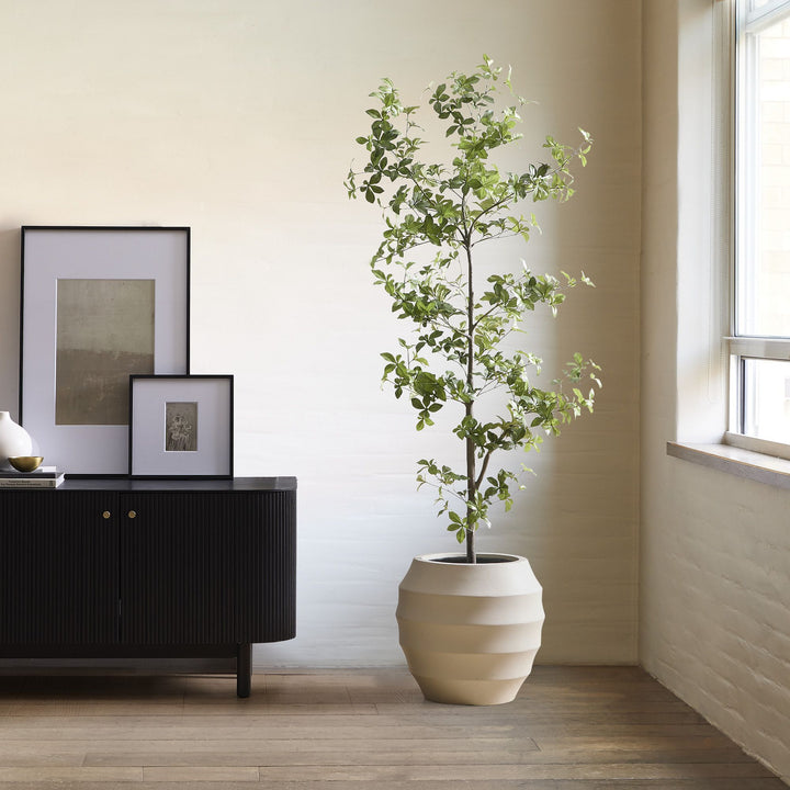 Faux Potted Quince Leaf Tree Only Plant