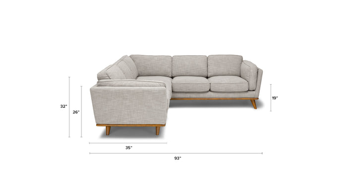 Timber Rain Cloud Gray Corner Sectional