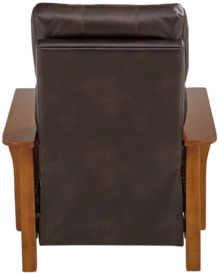 Evan Charleston Chocolate Faux Leather 3 Way Recliner Chair