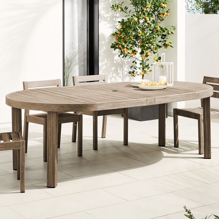 Portside Outdoor Round Expandable Dining Table