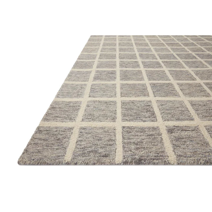 Chris Loves Julia x Loloi Polly Checkered Slate/Ivory Area Rug