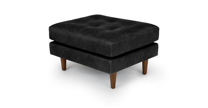 Sven Oxford Black Ottoman