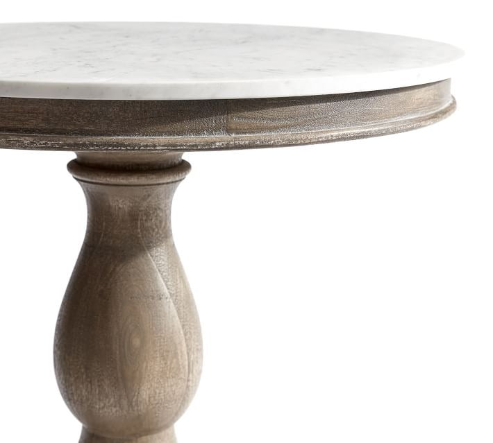 Alexandra 24" Round Marble End Table