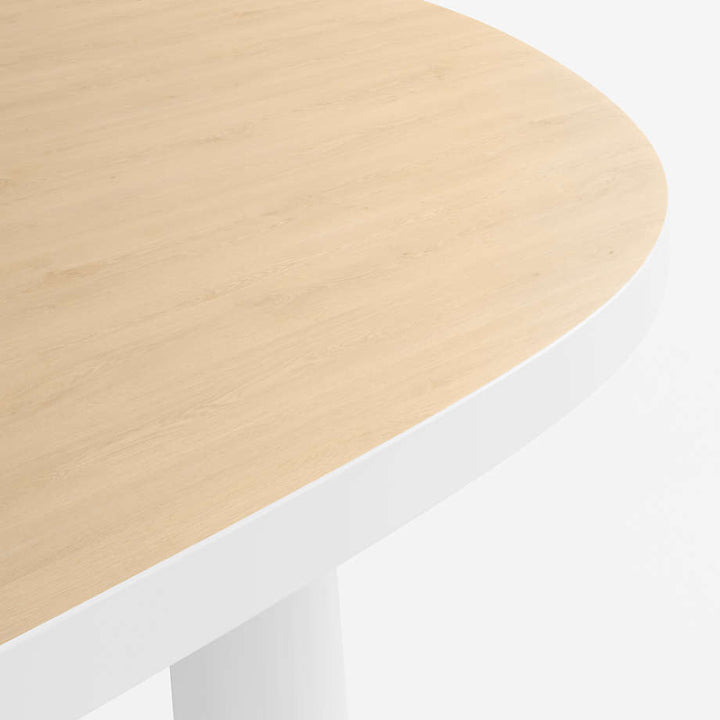 Rue Adjustable White Wood Kids Table with 23" Legs