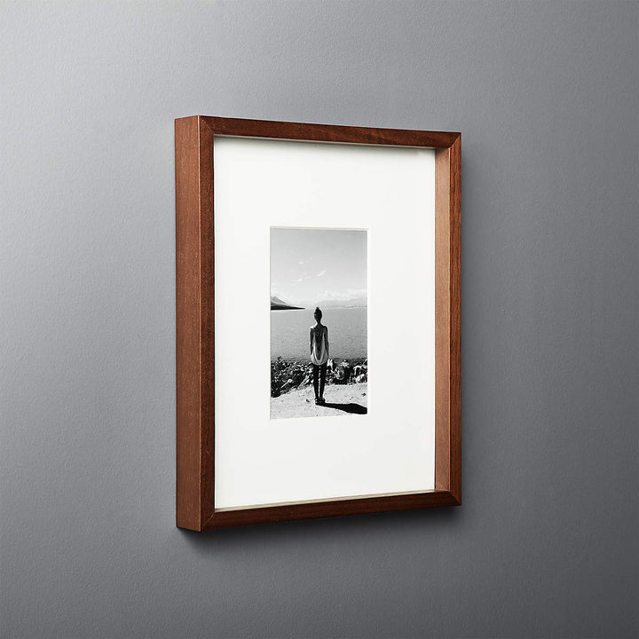 Gallery Walnut Frame With White Mat Framed-4''x6''
