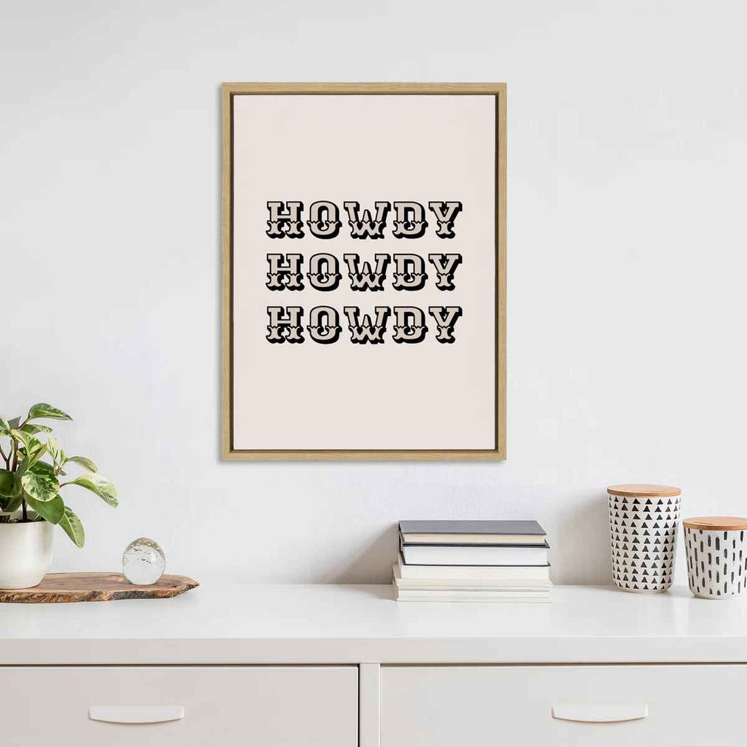 Western Cowboy Framed Canvas Wall Art