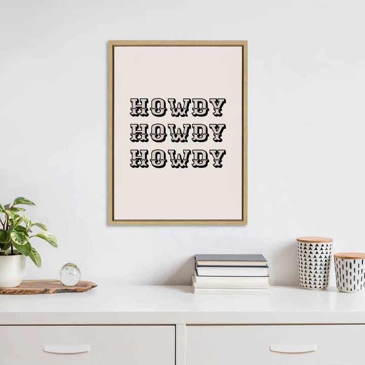 Western Cowboy Framed Canvas Wall Art